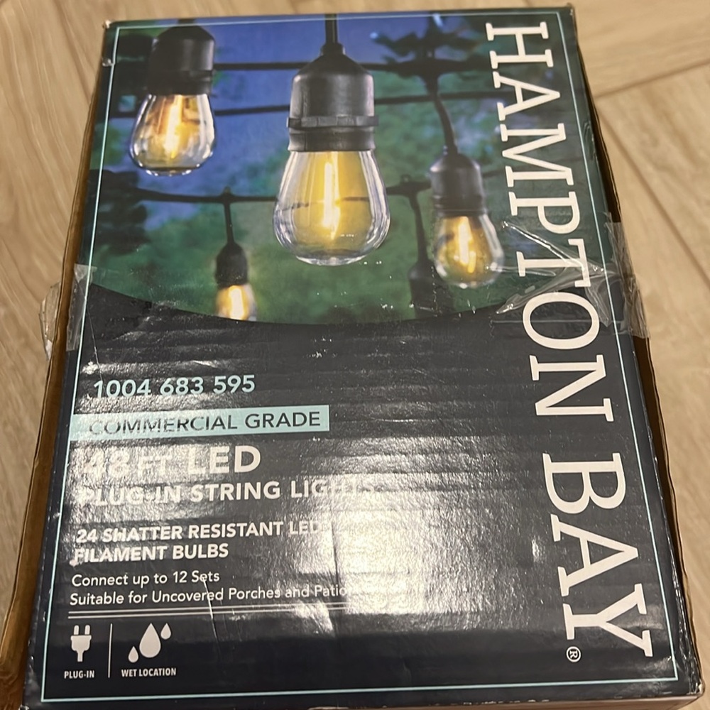 Hampton Bay Commercial Grade Black 48 Ft LED String Lights - Picture 4 of 9